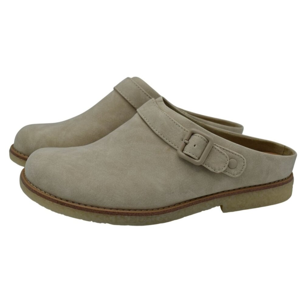 BOC by Born Womens Size 9 Lexi Off White‎ Nubuck PU Slip On Clogs Mules Shoes